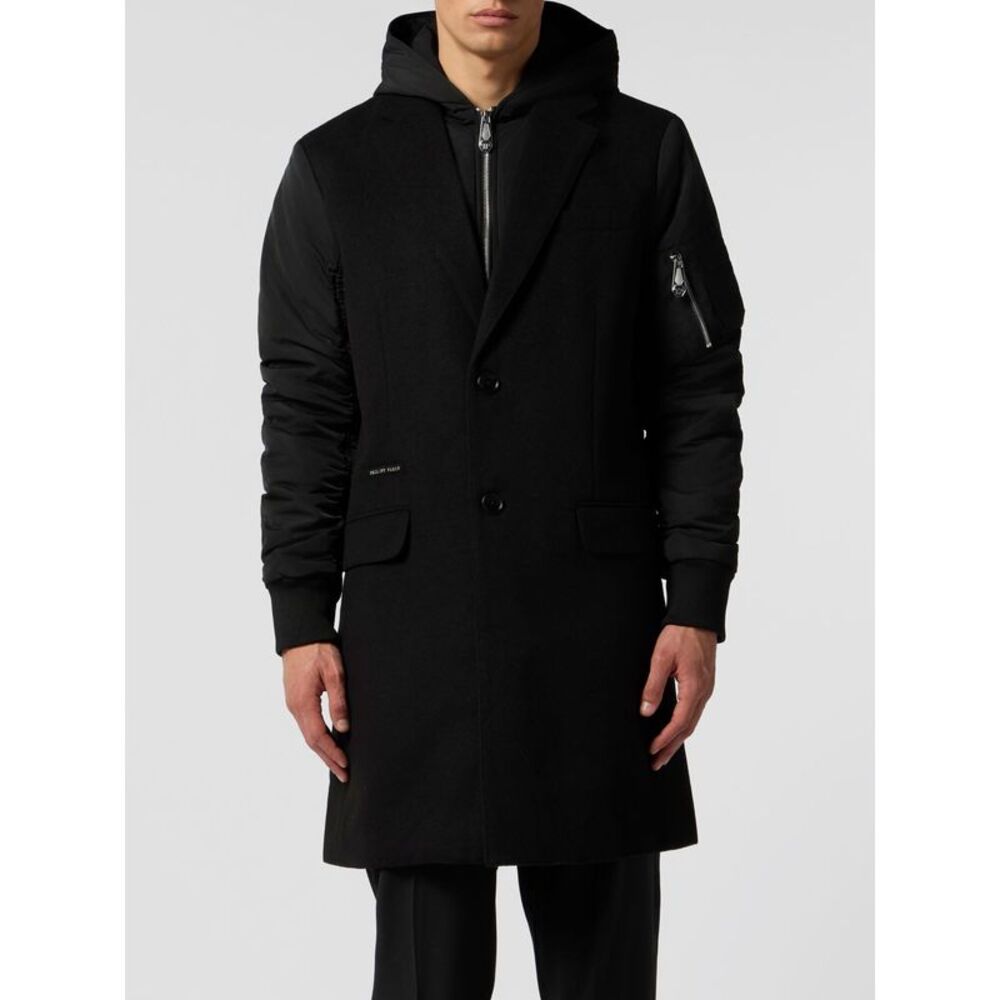 Philipp Plein Coat Men Black